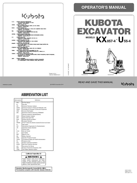 kubota kx057 manual pdf